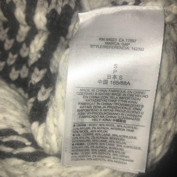 🔥 GAP Wool-Blend Fair Isle Cardigan, size S - Picture 5 of 5